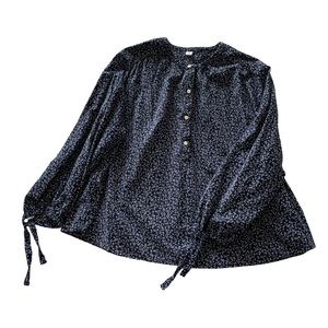 Old Navy 100% Cotton Floral Corduroy Peasant Top Sz XXL